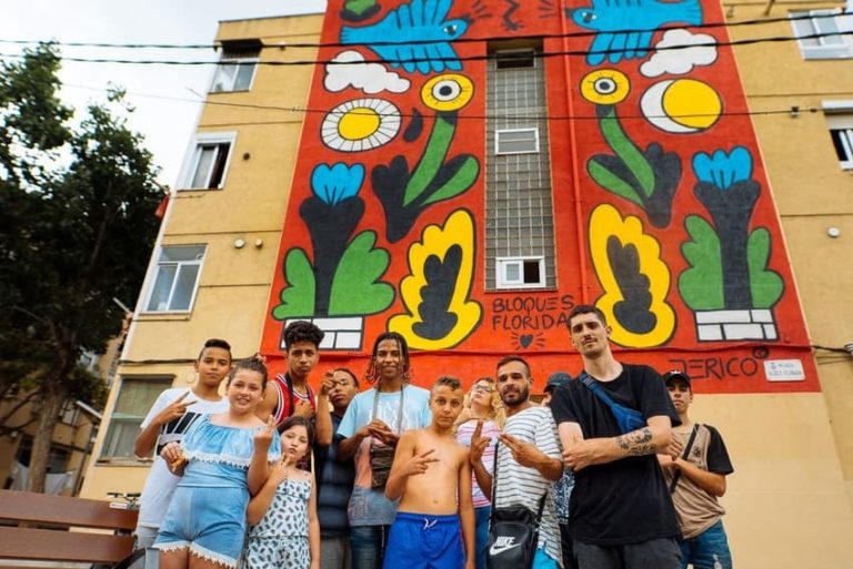 Fotografia de l'activitat – Trinit'ART, Barcelona, art urbà, Rebobinart 2018