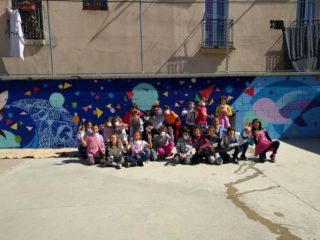 Urban art workshop at Escola Bogatell