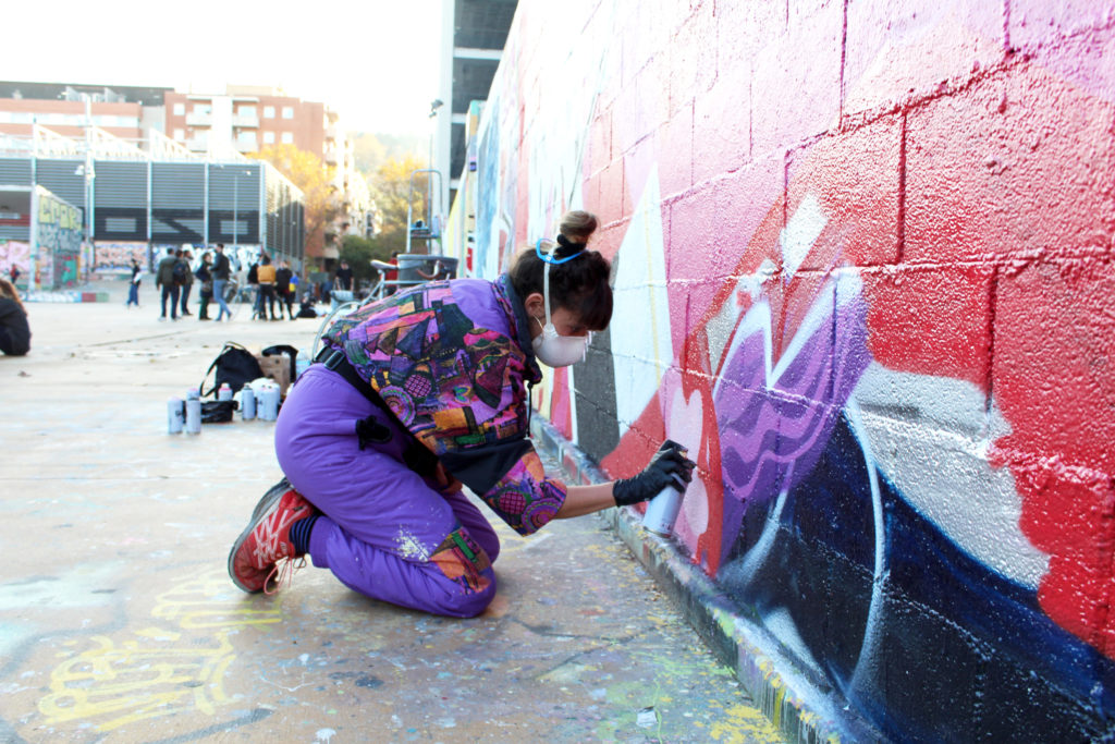 IMG_6953 WOMART Jam graffiti, detalle lettering artistas mujeres Barcelona, Rebobinart 2023