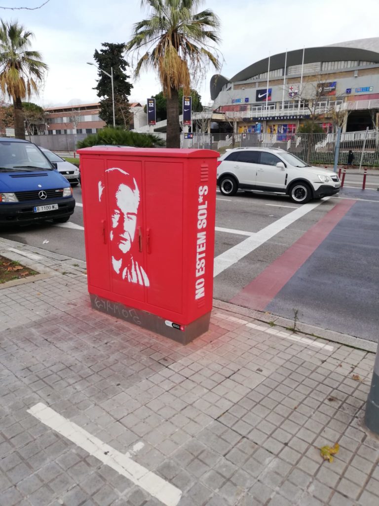 Detall del mural – No Estem Sol*s, Barcelona, graffiti, Rebobinart 2020
