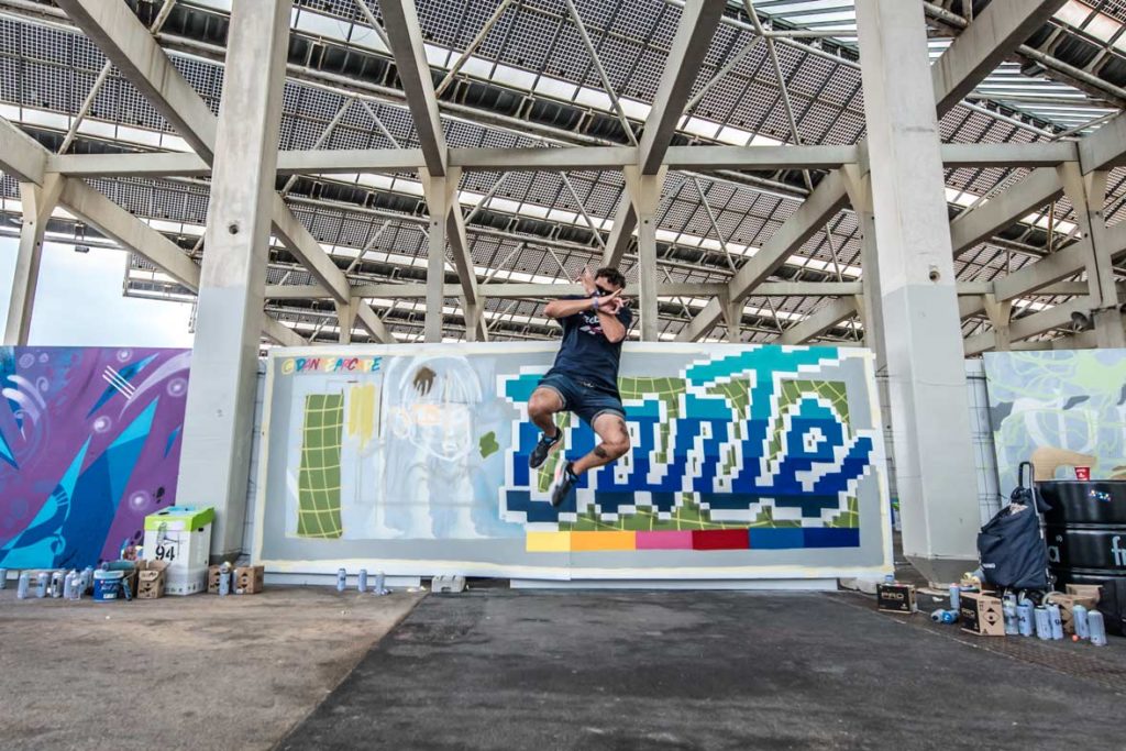 4 Mural comunitario Extreme Barcelona, mural comunitario, Barcelona, Rebobinart