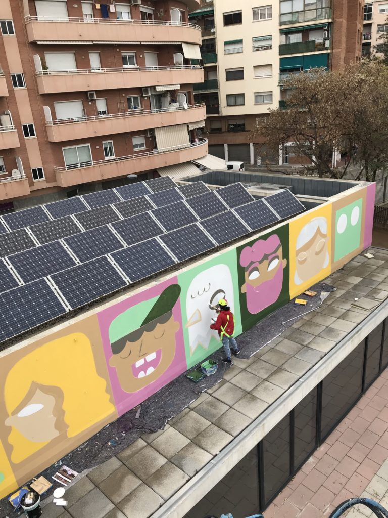 image00016 Fotografía del mural – Mural Can Xic by Amaia Arrazola, Barcelona, mural para empresa, Rebobinart 2022