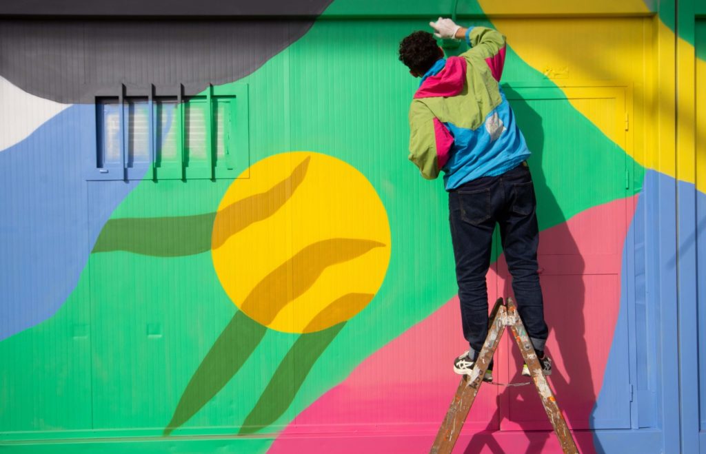 Dante1 Fotografía del mural – Wall Lab by Dante Arcade, Barcelona, arte urbano social, Rebobinart 2022