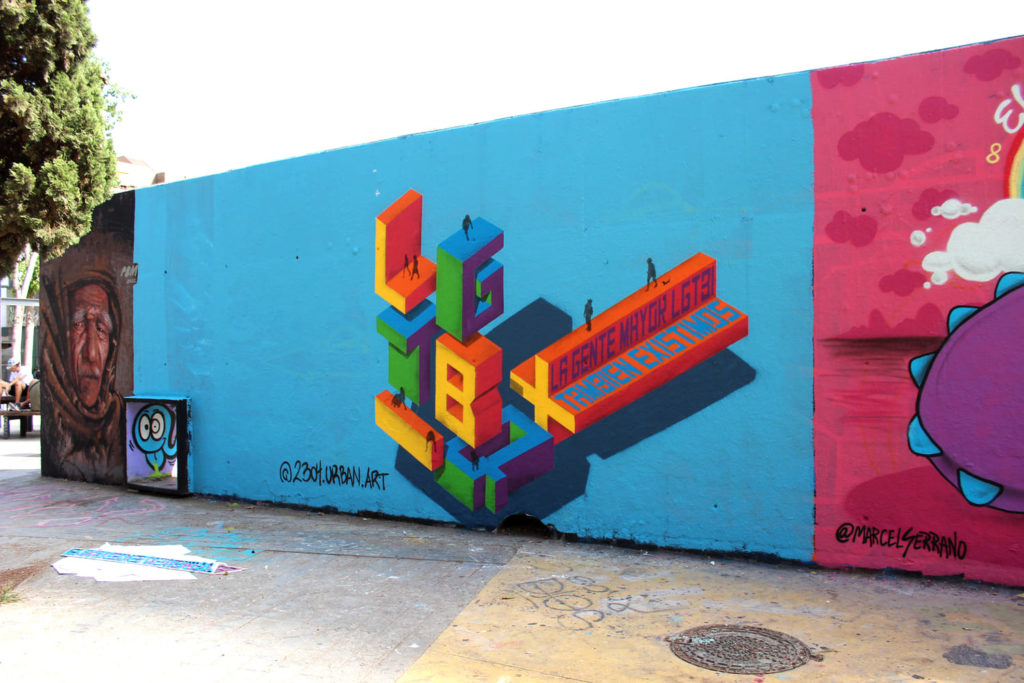 2304 Rebobinart LGTBIQ+ JAM Wallspot, mural comunitario diversidad Barcelona