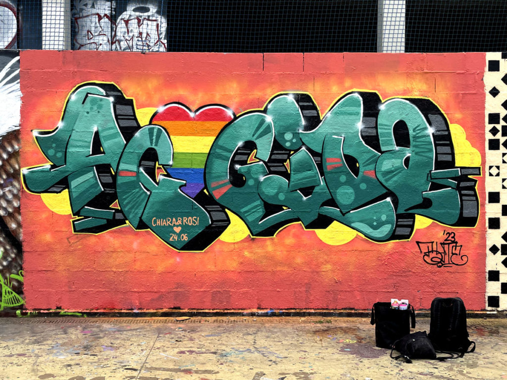 Detail of an artwork from the activity – LGTBIQ+ JAM WALLSPOT, Barcelona, social urban art, photo 72, Rebobinart 2023