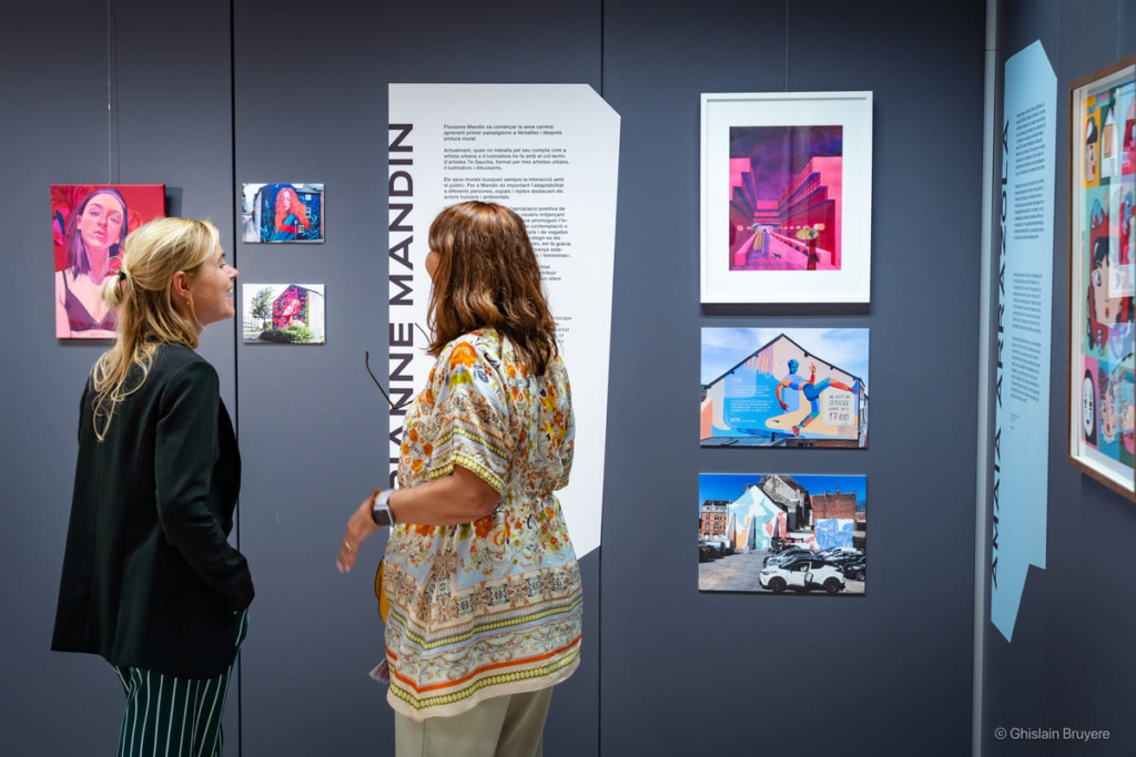 exposicio_art_urba_dones_rebobinart_delegacio_brussel·les (5) Detalle de una obra de la actividad – Exposición «La otra mitad del arte urbano», Barcelona, mural contemporáneo, Rebobinart 2023