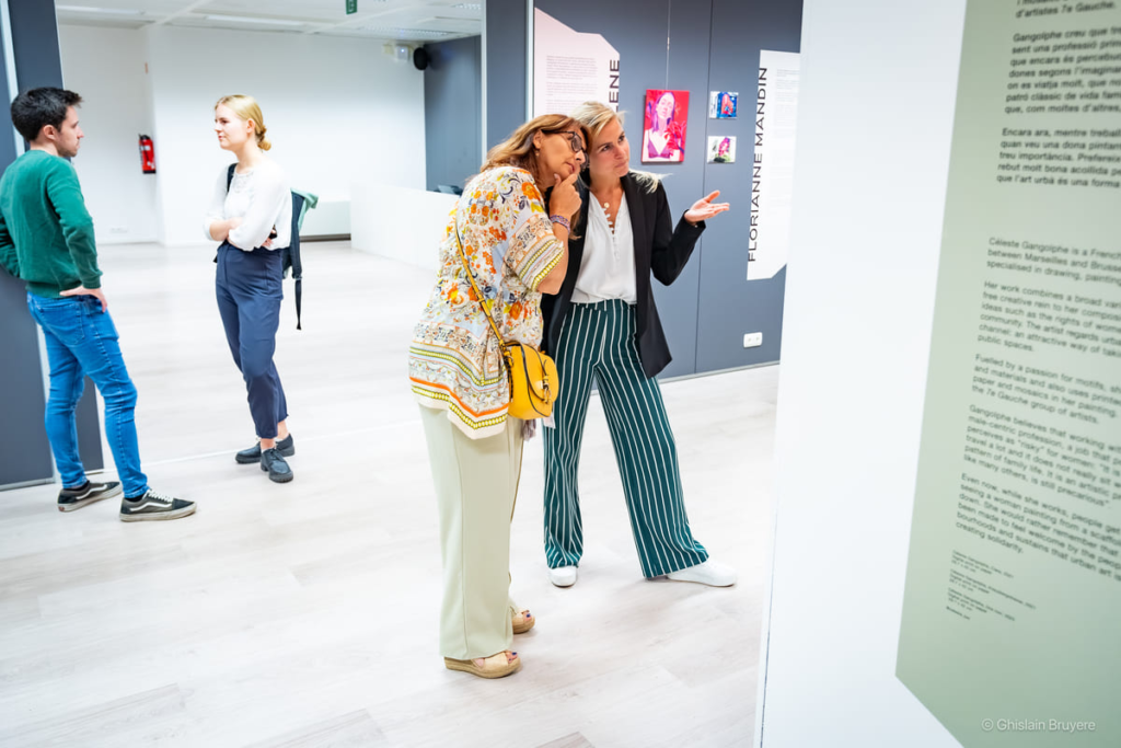 exposicio_art_urba_dones_rebobinart_delegacio_brussel·les (7) Momento de la actividad – Exposición «La otra mitad del arte urbano», Barcelona, grafismo urbano, Rebobinart 2023