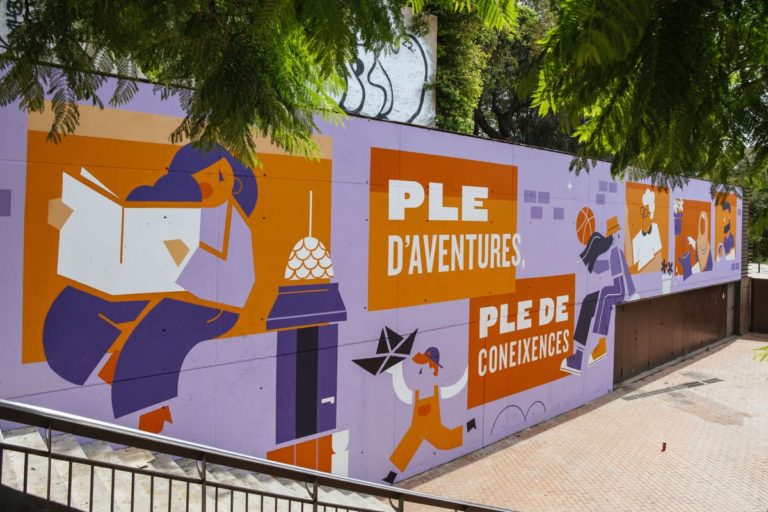 Ítaca · 45th anniversary mural at Parc de la Torrassa
