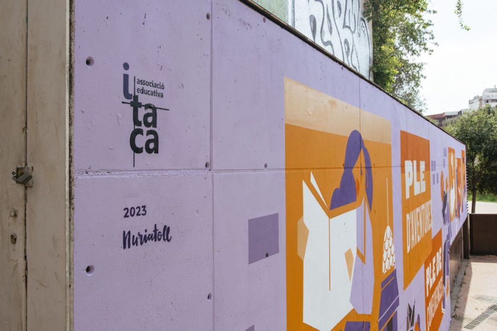 DSC_2448 Mural – Mural al parque de La Torrassa, Parc de La Torrassa, L'Hospitalet de Llobregat, mural exterior, Rebobinart 2023