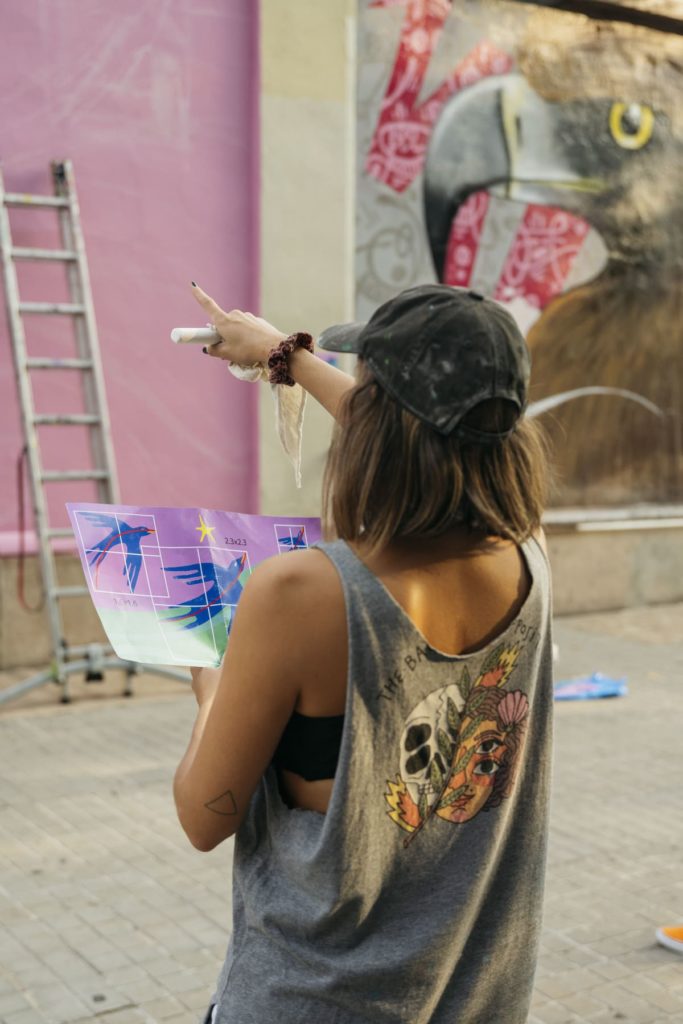 DSC_4102 Proceso de creación del mural – Wall Lab La Model 2023, Barcelona, muralismo, Rebobinart 2023
