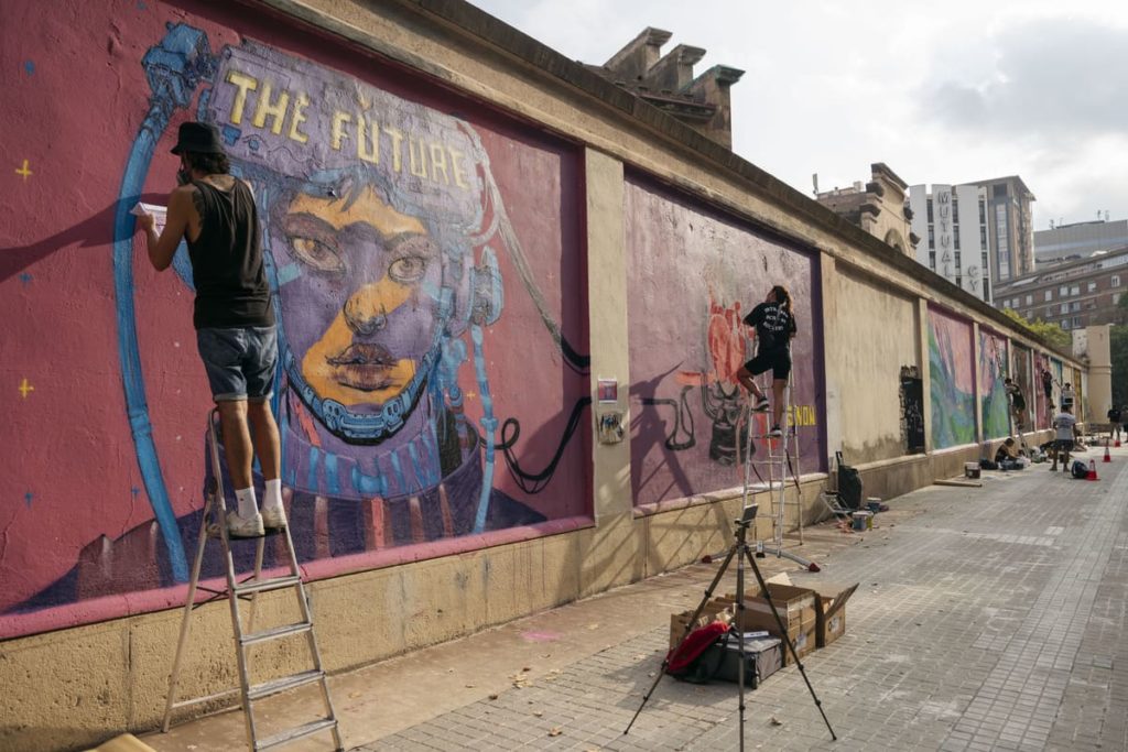 DSC_4151 Mural – Wall Lab La Model 2023, Barcelona, mural comunitario, Rebobinart 2023