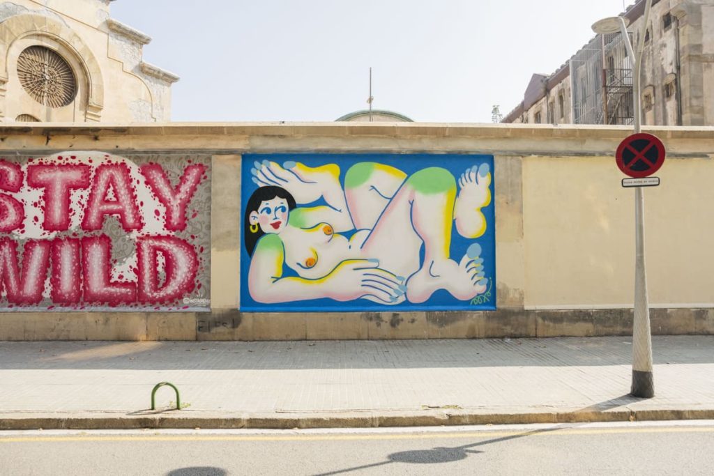 DSC_4273 Fotografía del mural – Wall Lab La Model 2023, Barcelona, arte urbano social, Rebobinart 2023