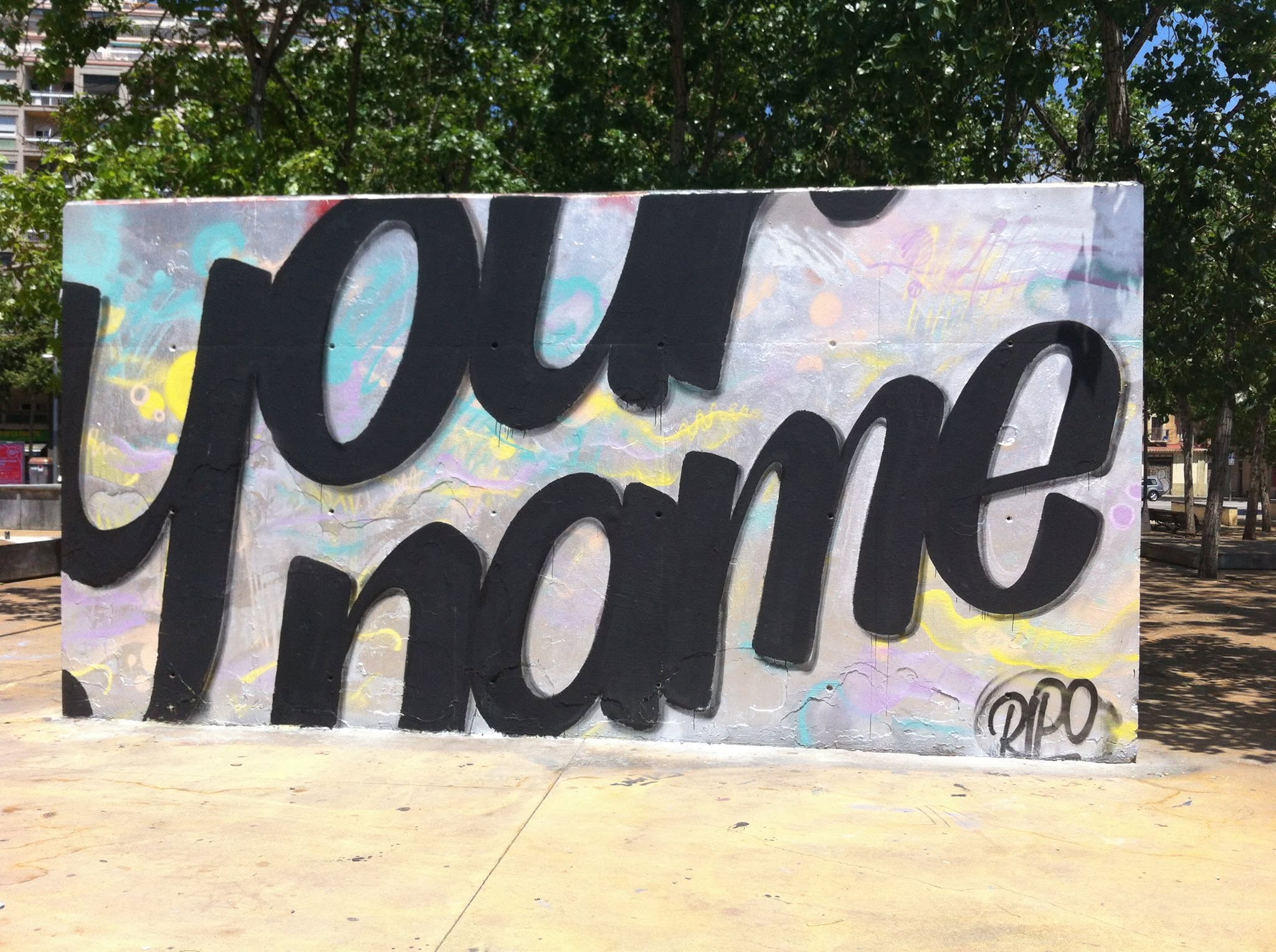 RIPO, «your name» – Tres Xemeneies, Barcelona, 2013