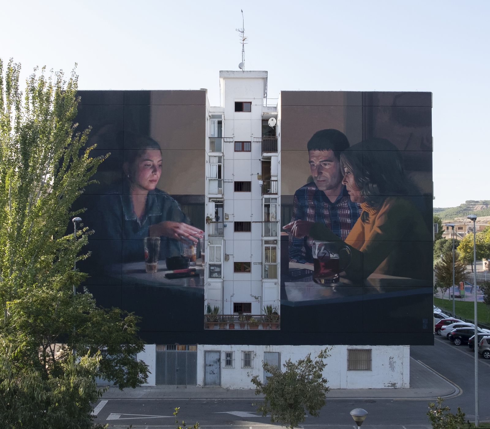Escena cinematogràfica en un mural de WeDo Goás: la idea i l'execució van de la mà